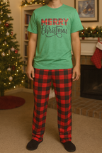 Merry Christmas Green PJ Set