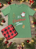 It's Christmas Time Green PJ Set